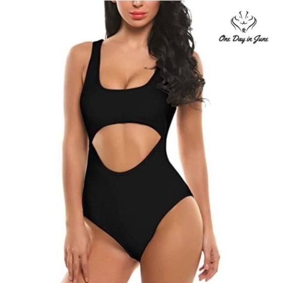 Ekouaer Cut Out One Piece Swimsuit - Picture 1 of 4
